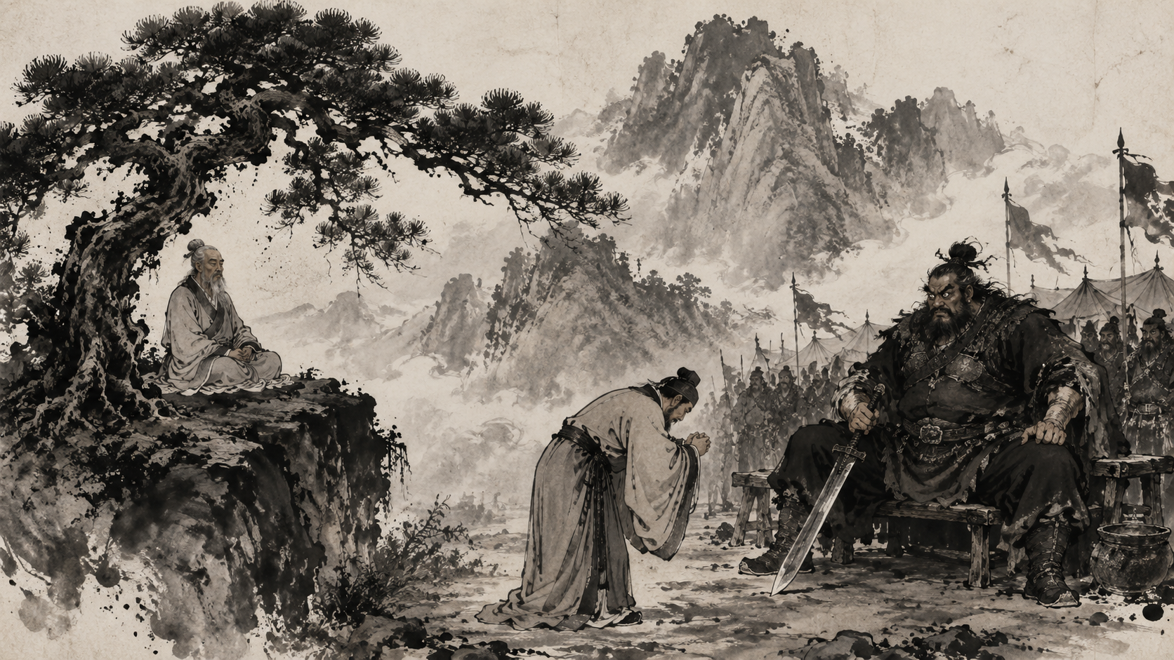 莊子盜跖意境圖