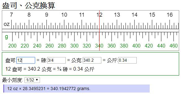 重量單位換算 盎司 公克換算